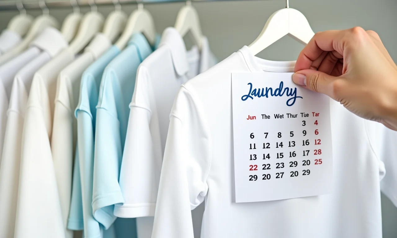 Frequência ideal para lavar roupas brancas.