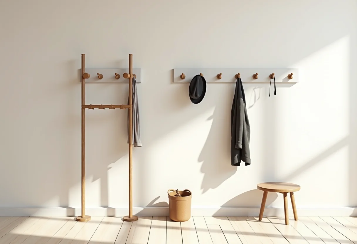 Hall de entrada decorado com diversos modelos de mancebos.