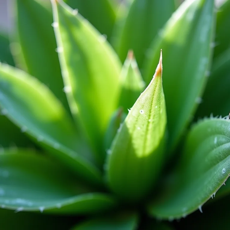 Haworthia cooperi com folhas translúcidas.