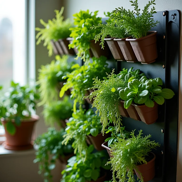 Horta vertical compacta.