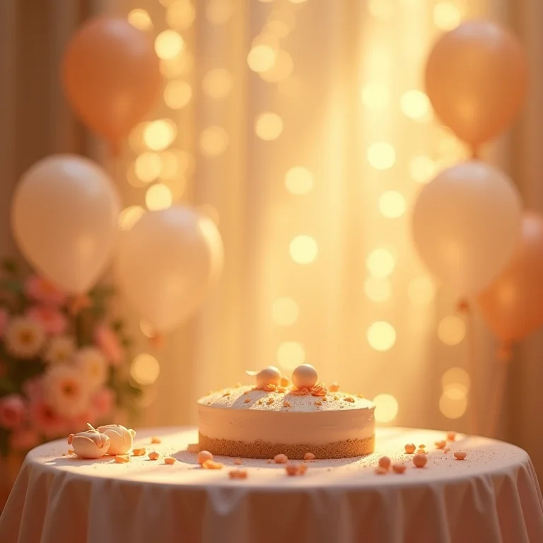 Iluminação suave e convidativa em um chá de bebê.