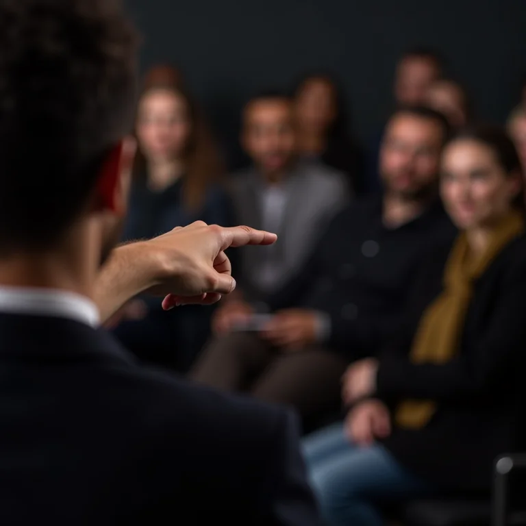 Incentivo à participação do público em um debate.