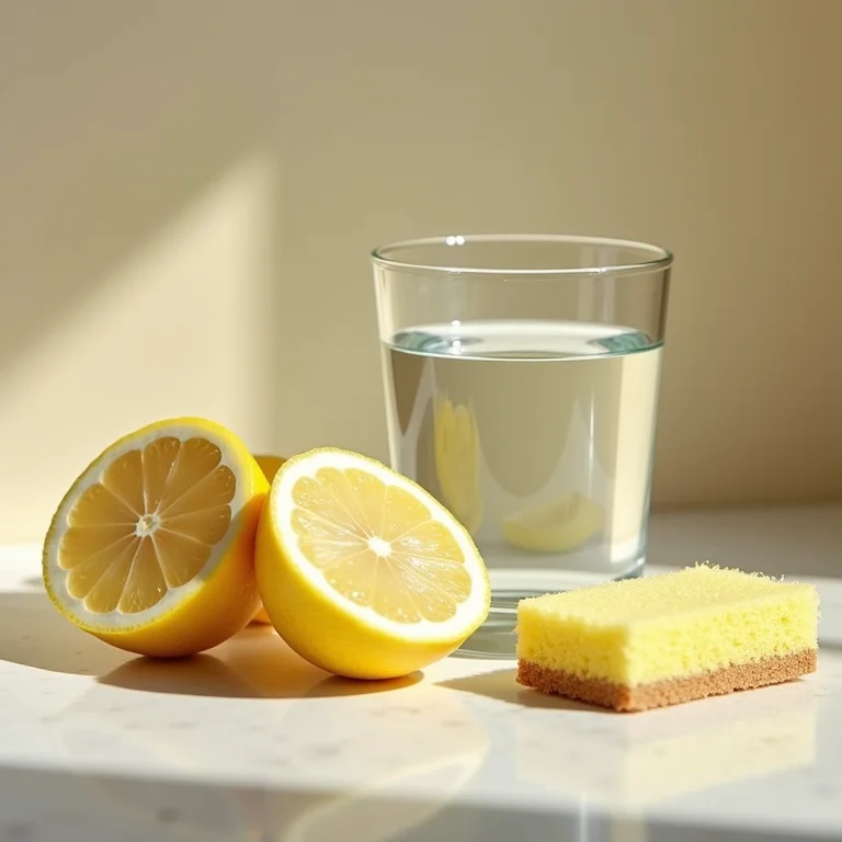 Ingredientes para a limpeza do micro-ondas com limão.