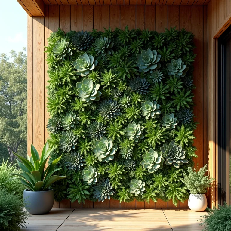 Jardim vertical de suculentas