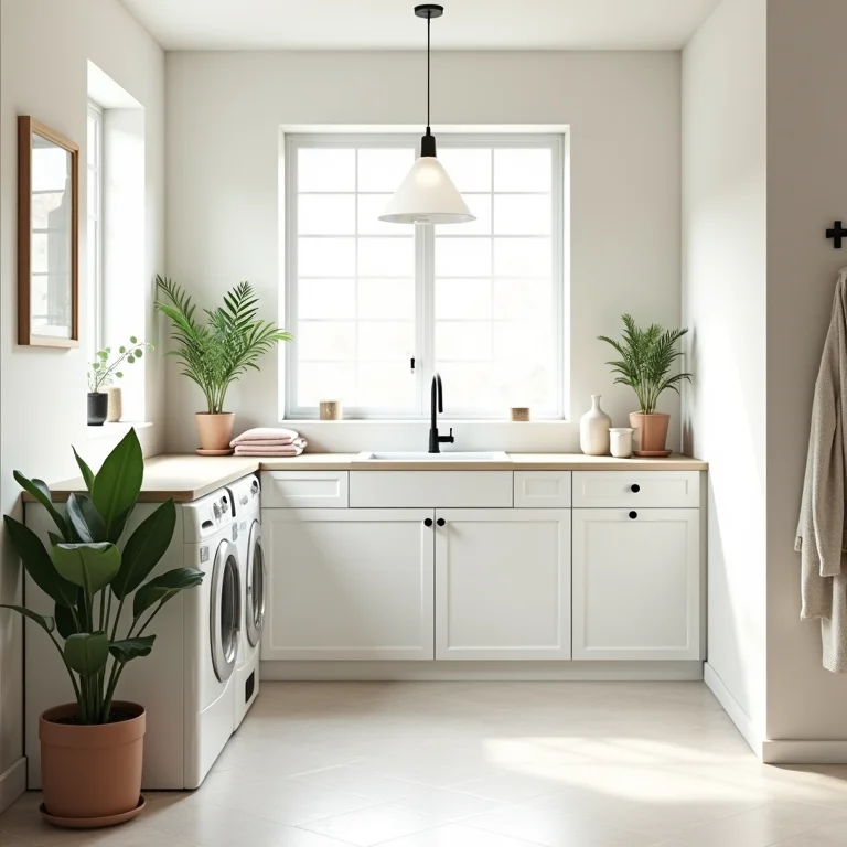 Lavanderia organizada para reduzir o estresse