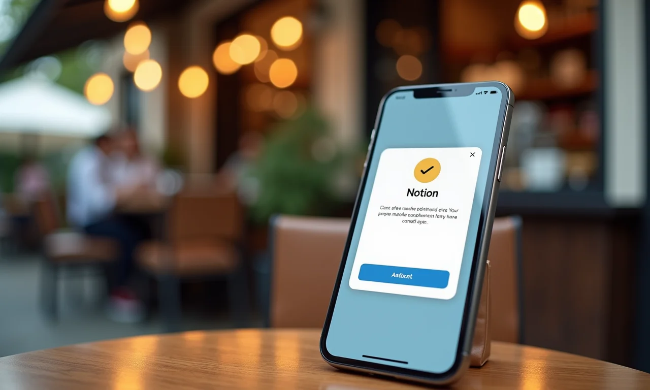 Lembrete do Notion aparecendo na tela de um celular.