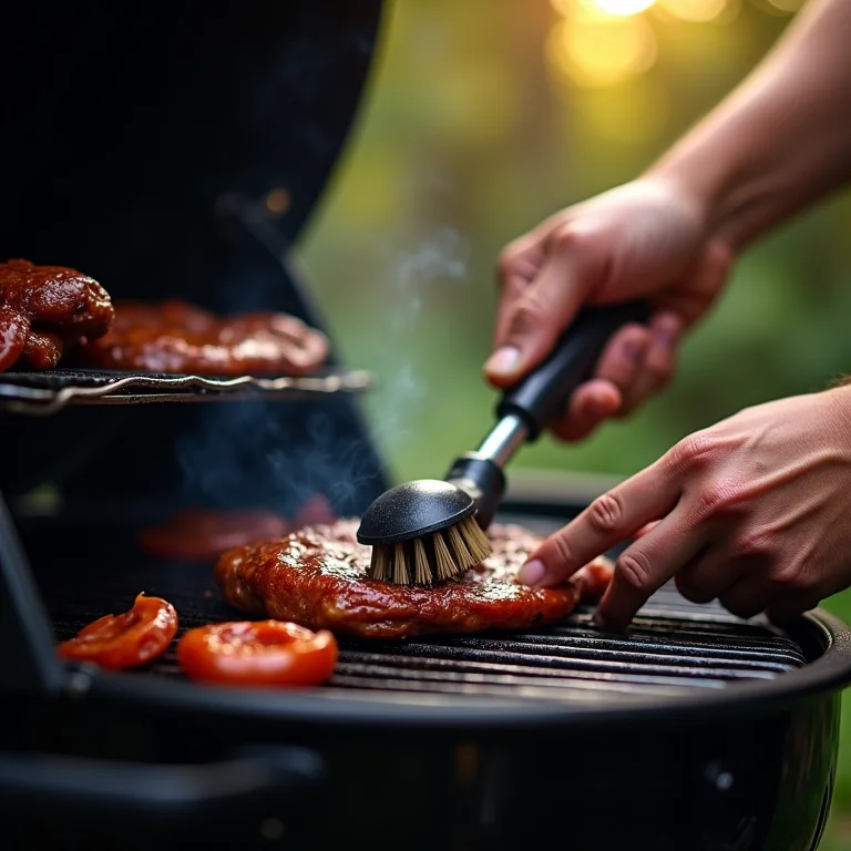 Limpeza da churrasqueira antes da pintura.