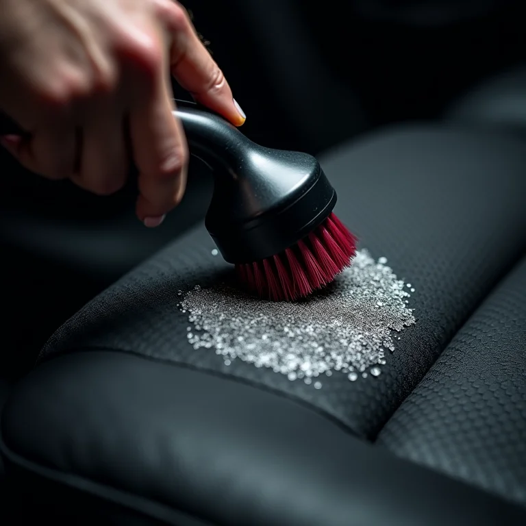 Limpeza de manchas em bancos de tecido de carro