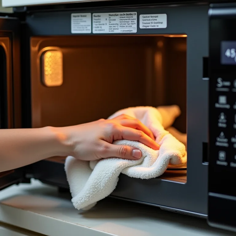 Limpeza de micro-ondas com vinagre.