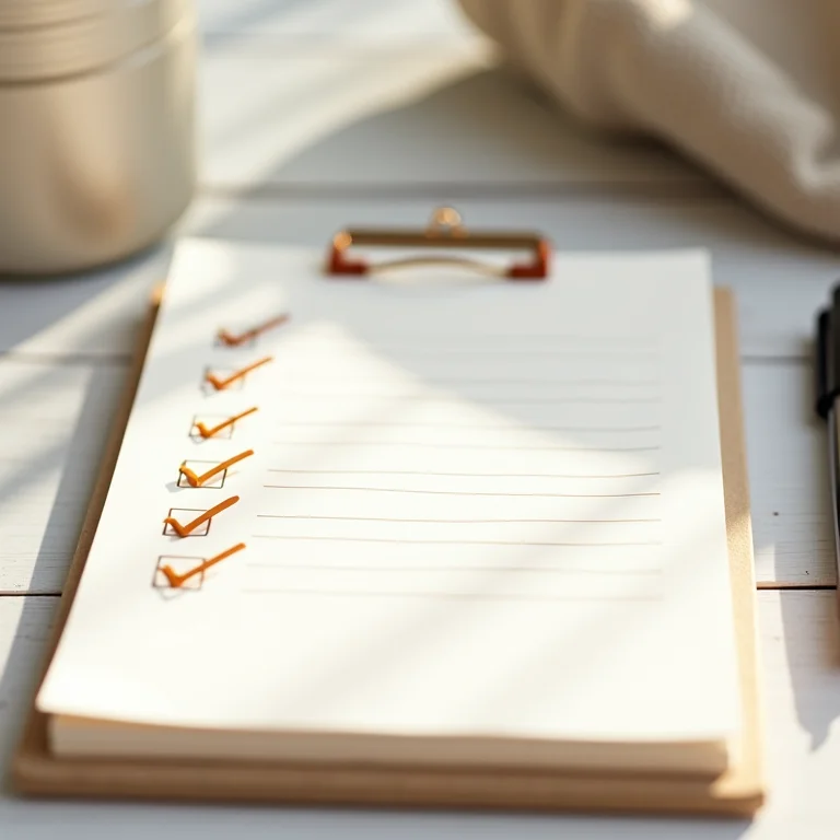 Lista de necessidades para a lavanderia