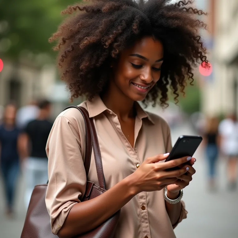 Mãe moderna e elegante segurando bolsa de bebê