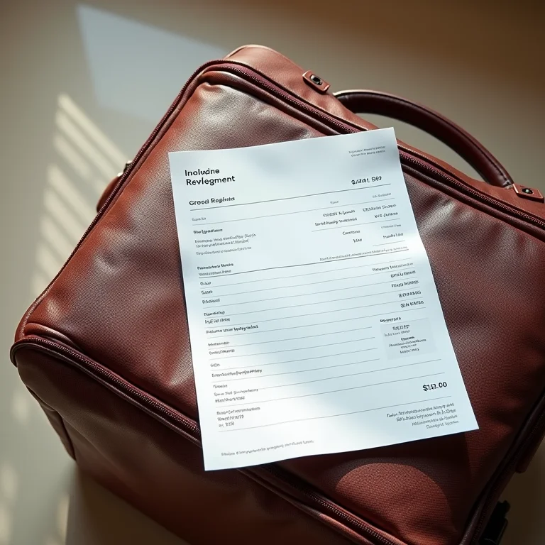 Mala de viagem pronta com confirmação de reserva de hotel