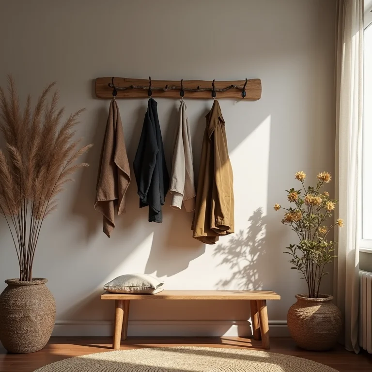 Mancebo com galhos secos em uma casa boêmia.