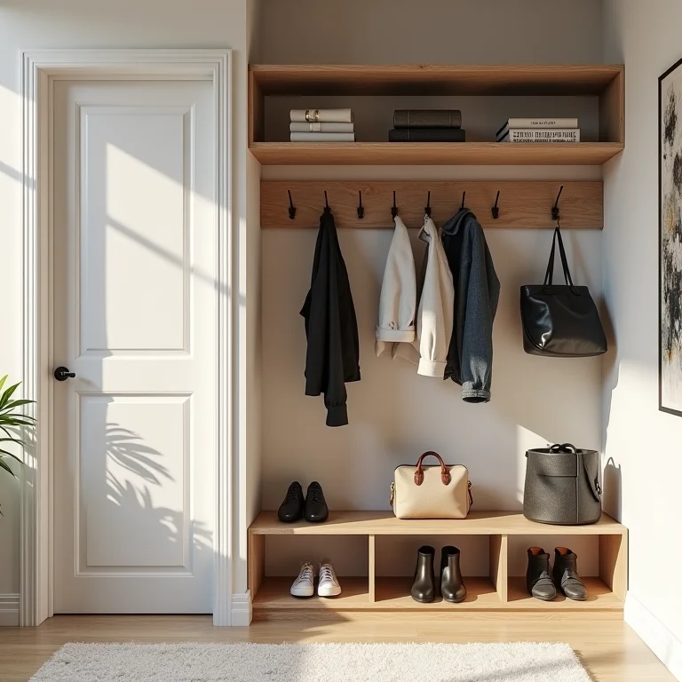 Mancebo com sapateira para organização completa.