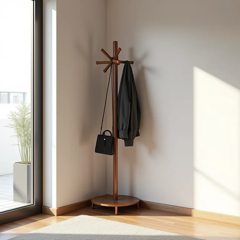 Mancebo de canto aproveitando o espaço em um apartamento.