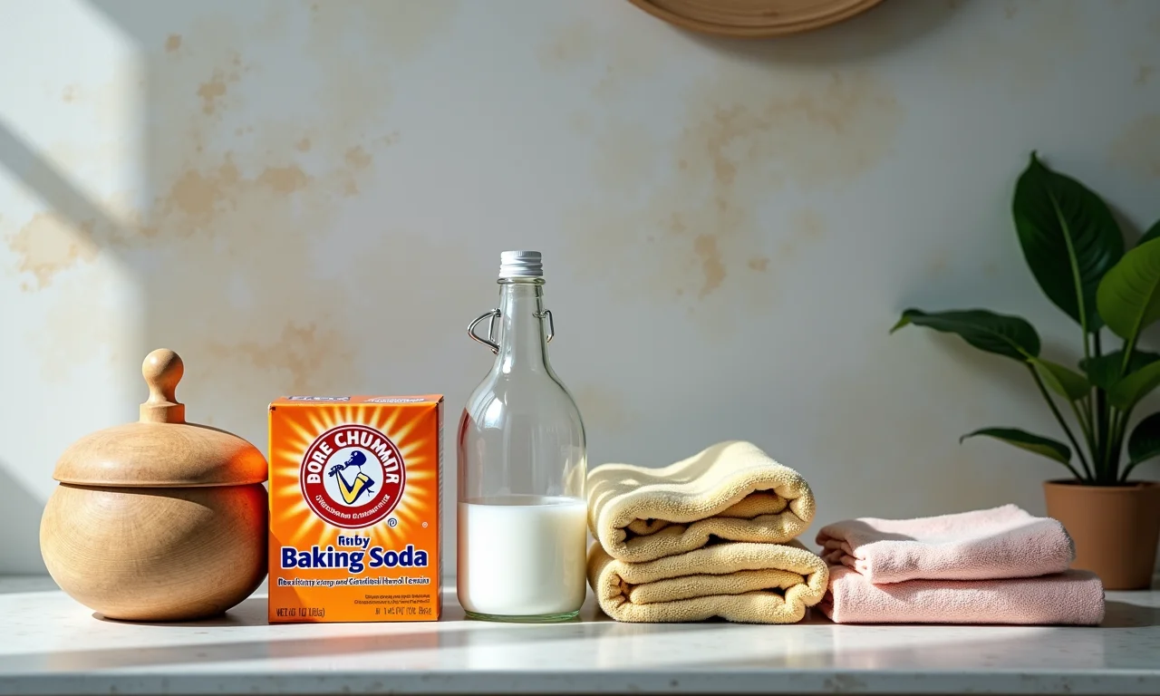 Materiais domésticos para remover mancha de canetinha da parede.