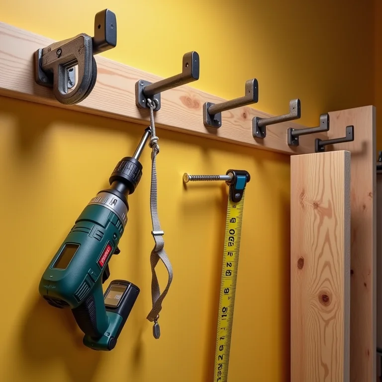 Materiais essenciais para construir um mancebo DIY.