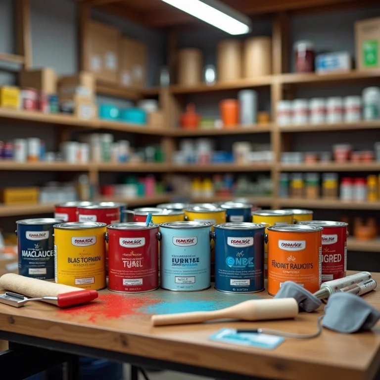 Materiais para pintar churrasqueira.