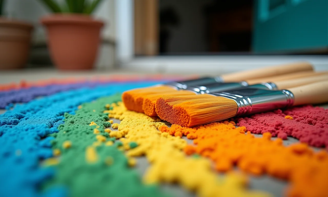 Materiais para pintar e personalizar seu capacho.