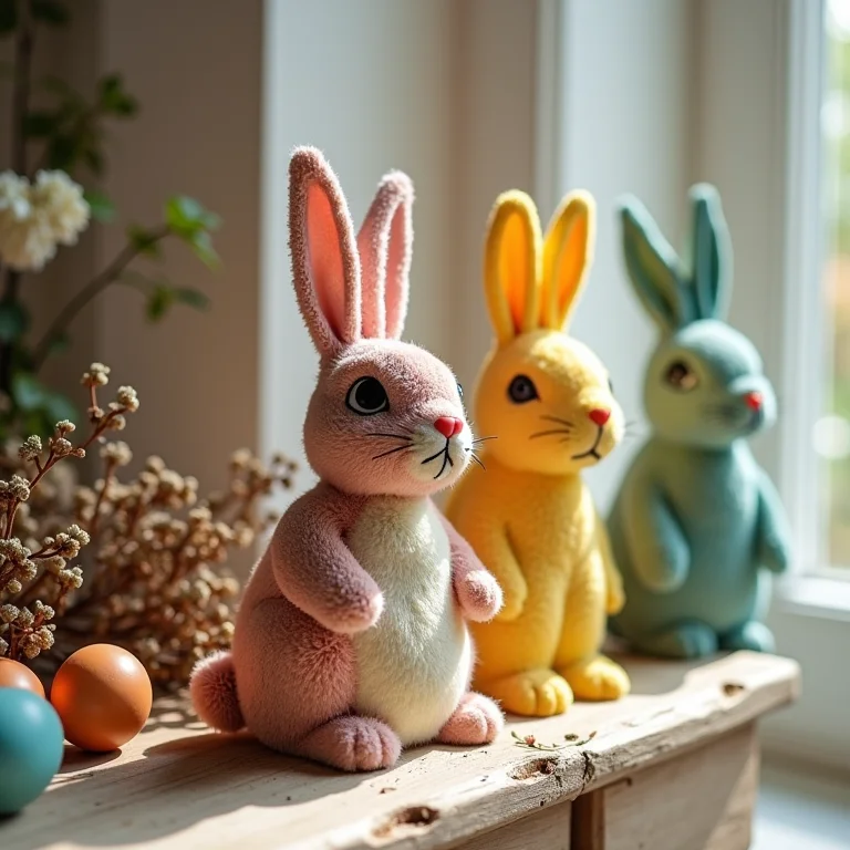 Materiais reciclados transformados em decoração de Páscoa criativa