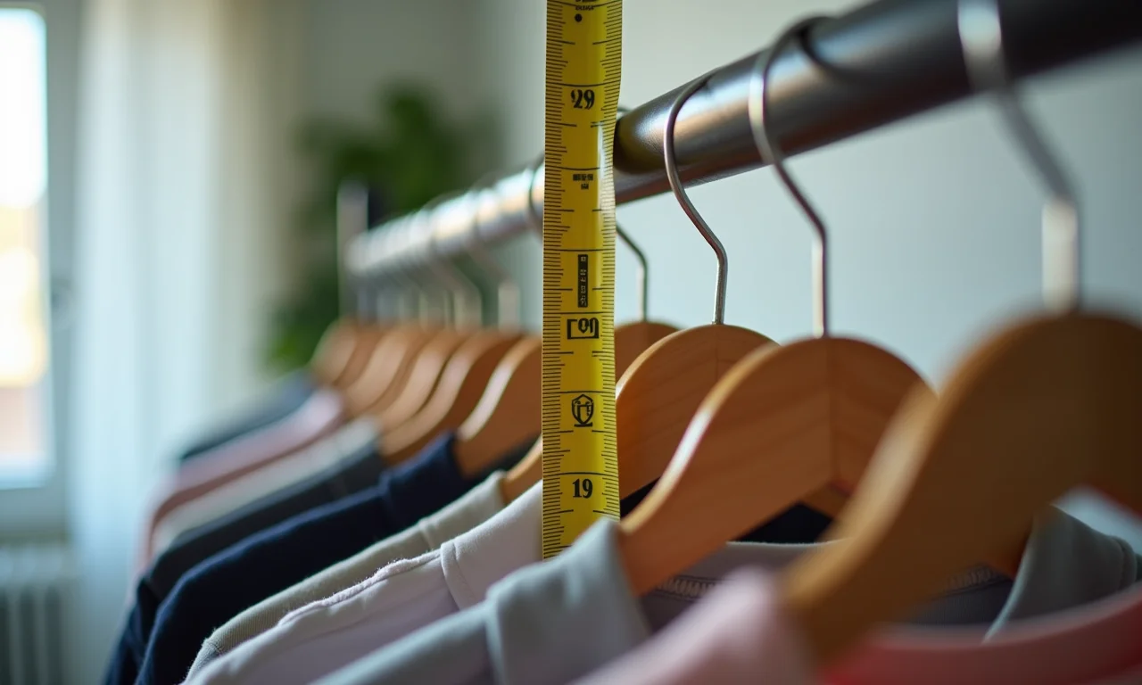 Medindo a altura ideal para instalar o varal de teto.