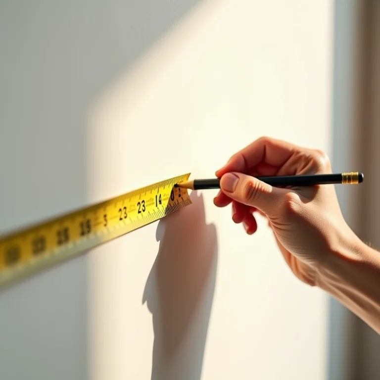 Medindo a altura para a divisão da parede