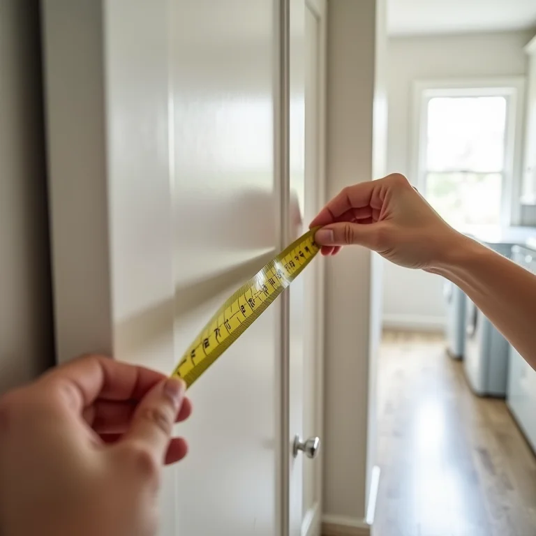 Medindo o espaço da lavanderia