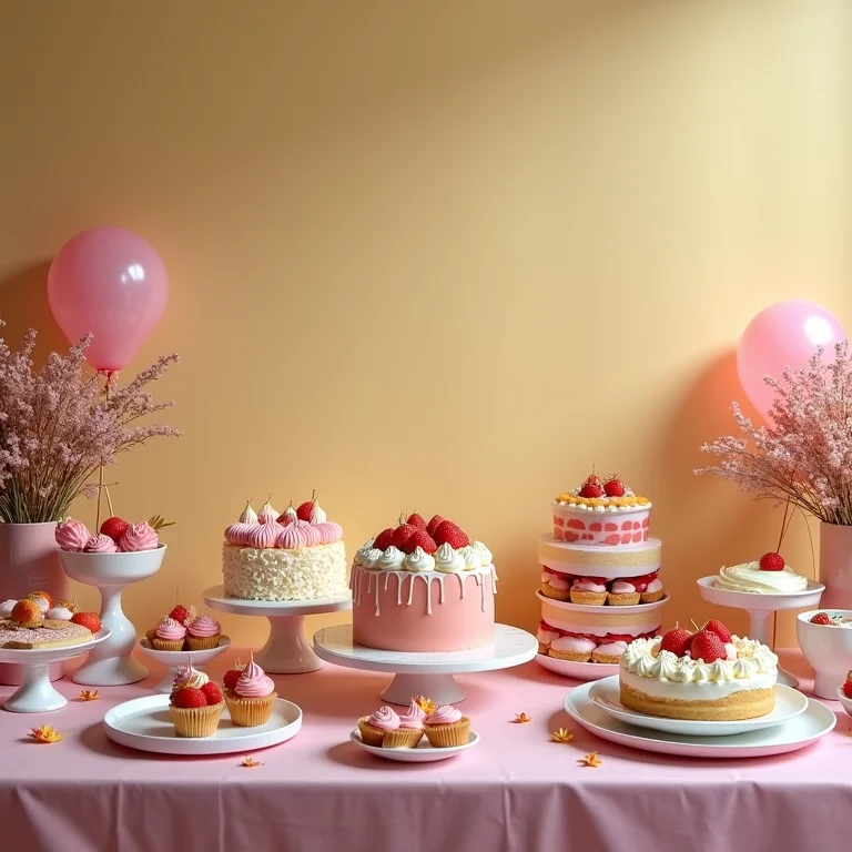 Mesa de doces mal planejada em um chá de bebê.