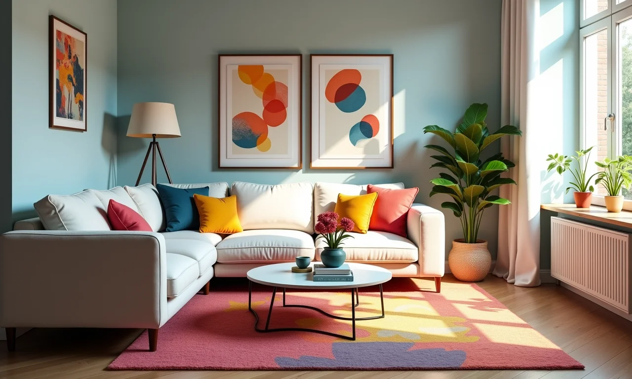 Mesa de vidro redonda ideal para espaços compactos.