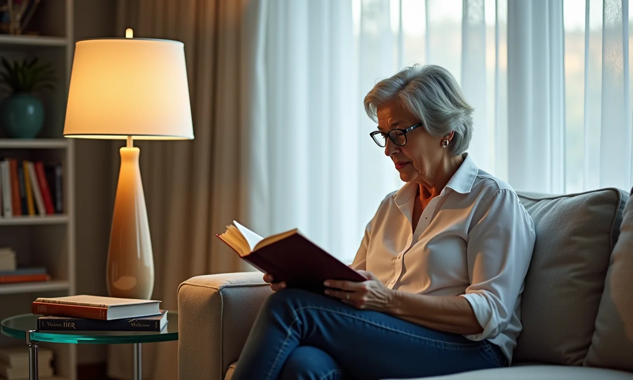 Mesa lateral de vidro funcional com estilo.