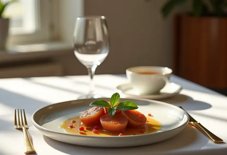 Mesa posta elegante com sousplat impecável