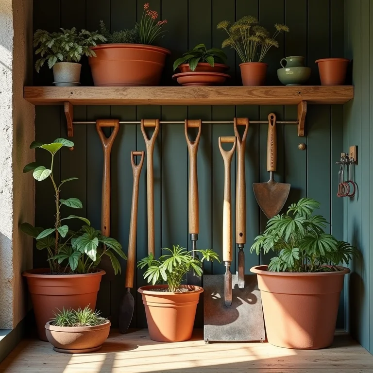 Métodos inteligentes de armazenamento para ferramentas de jardinagem