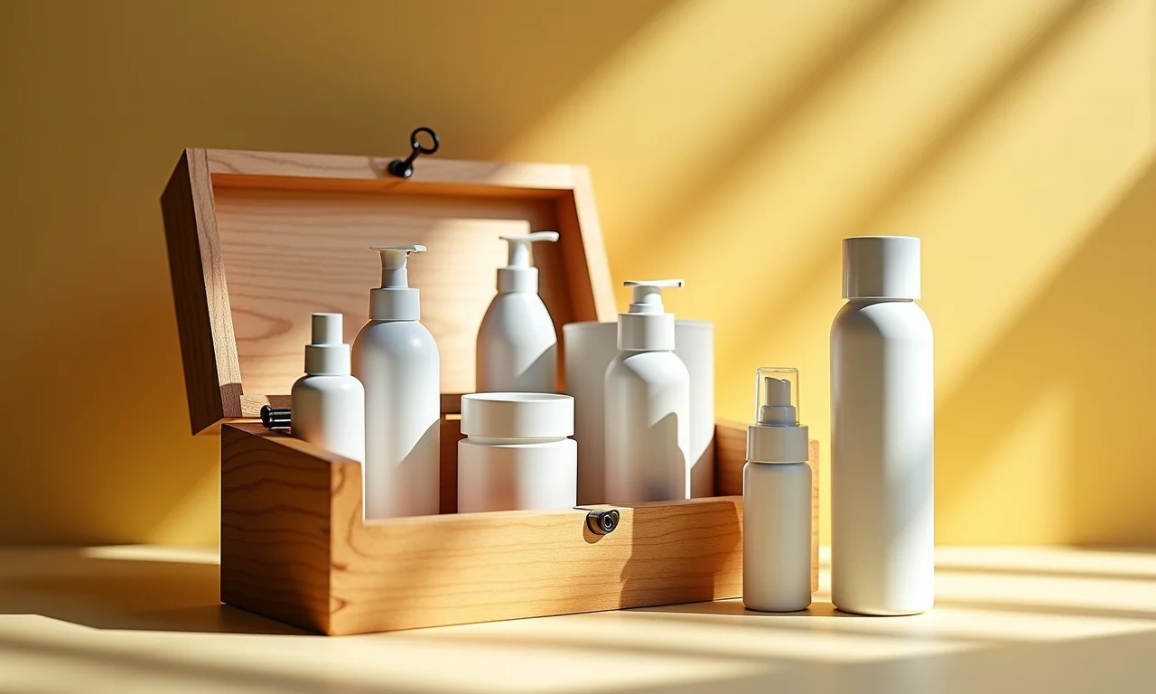 Mini kits de beleza natural.