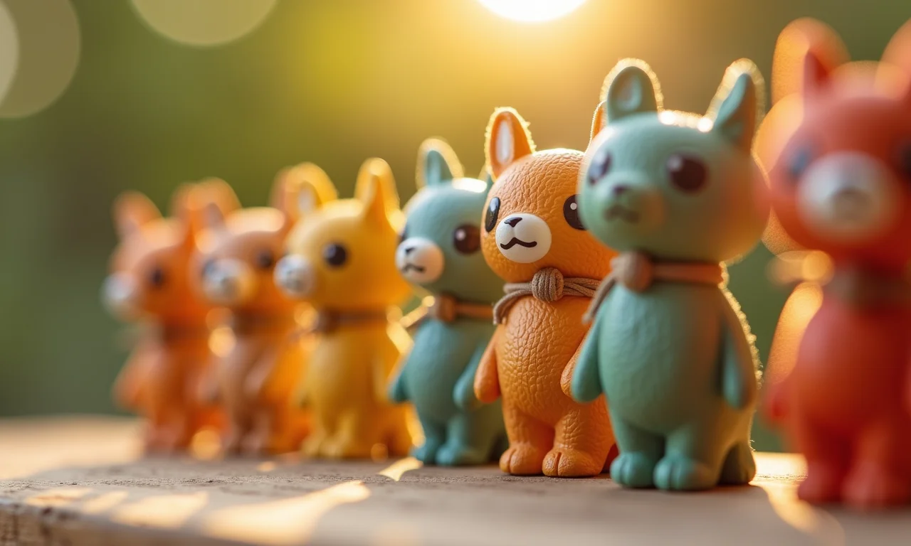 Miniaturas decorativas feitas com pregadores de roupa.