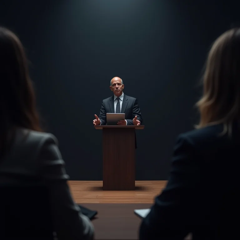 Moderador conduzindo um debate com maestria