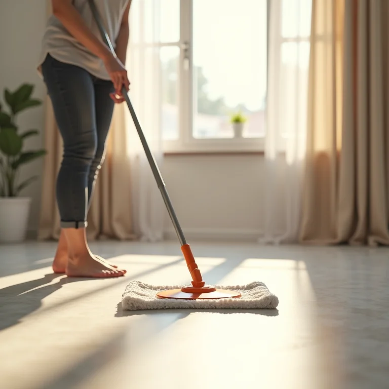 Movimentos suaves ao limpar com rodo mágico