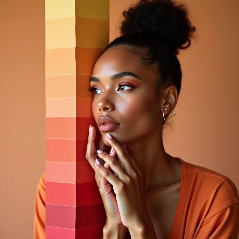 Mulher escolhendo cores para a porta de entrada