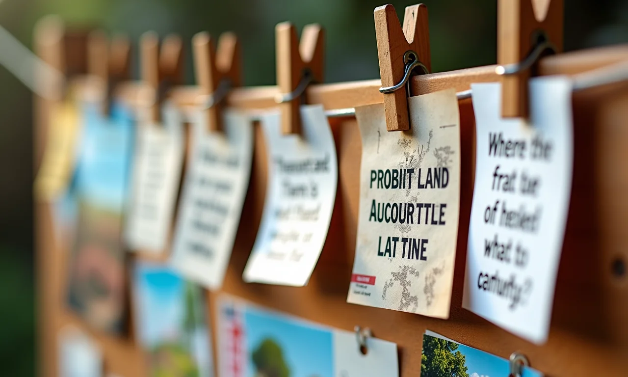 Mural de inspirações com pregadores de roupa.