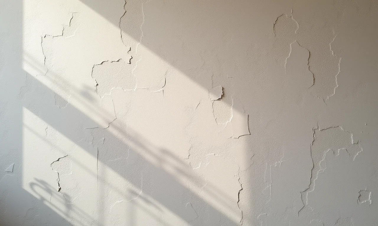 Parede com textura única criada com pintura com espátula.