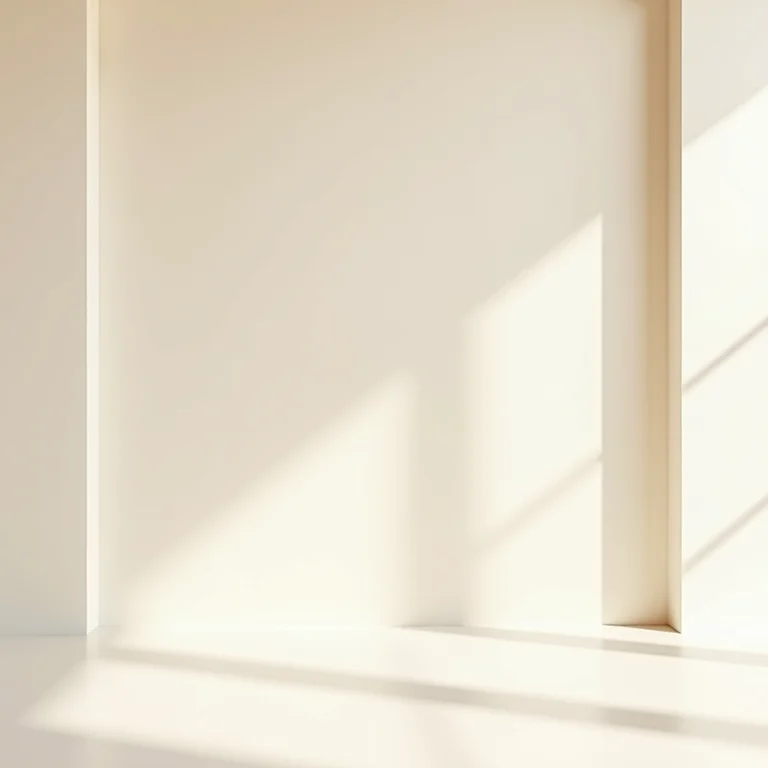 Parede minimalista com linhas retas e design geométrico