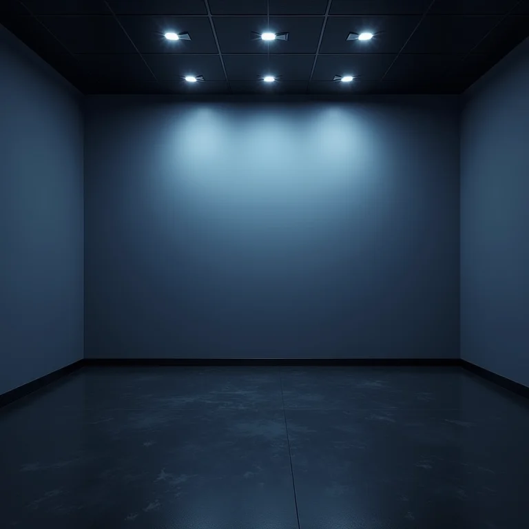 Parede sem vida em um quarto gamer.