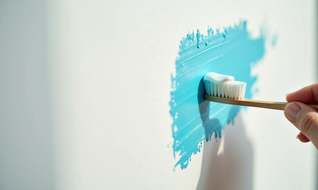 Pasta de dente removendo mancha de canetinha.