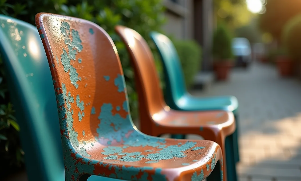 Pátina em móveis de plástico.