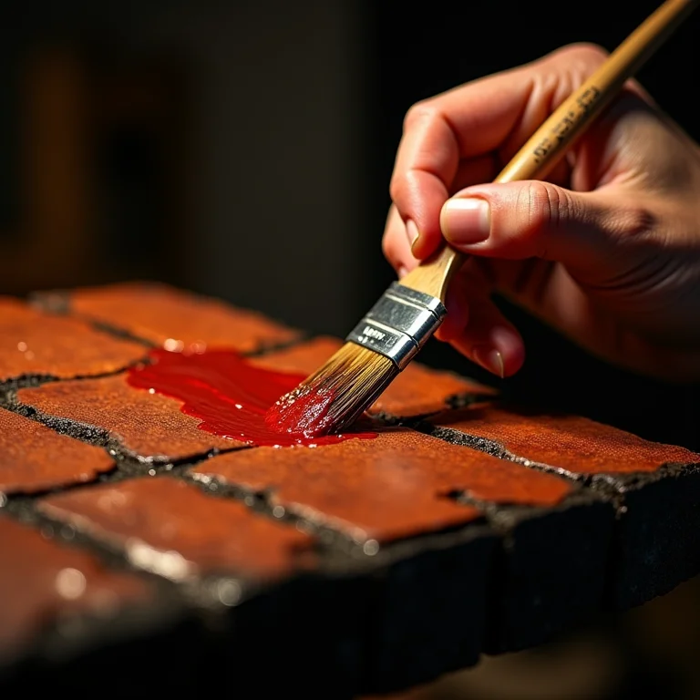 Pintando churrasqueira passo a passo.