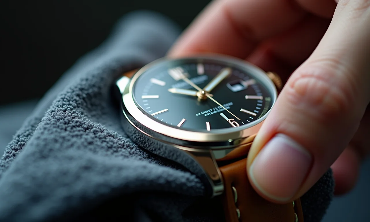 Polindo relógio para dar brilho extra.