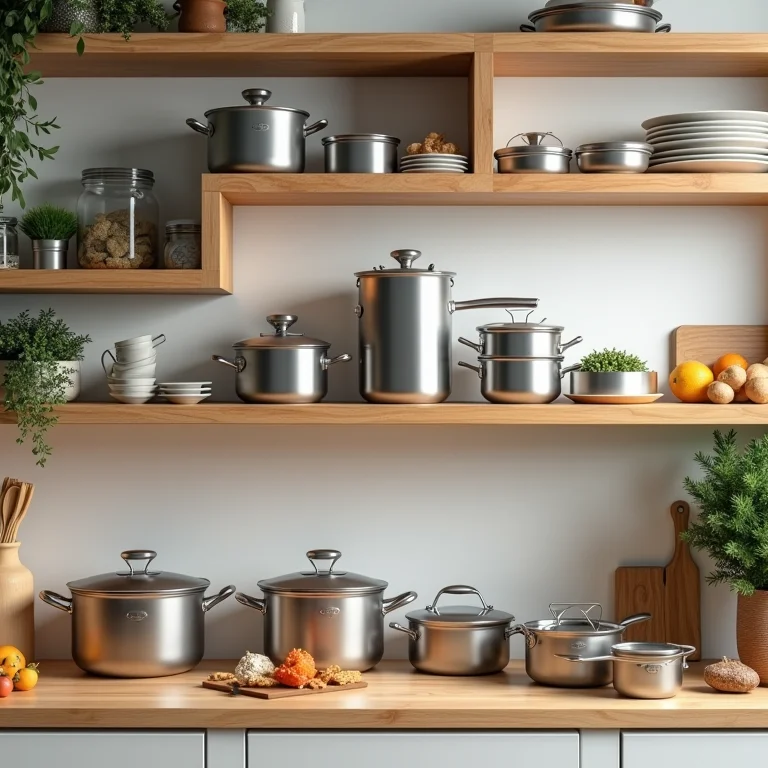 Prateleira de cozinha limpa e pronta para organização.