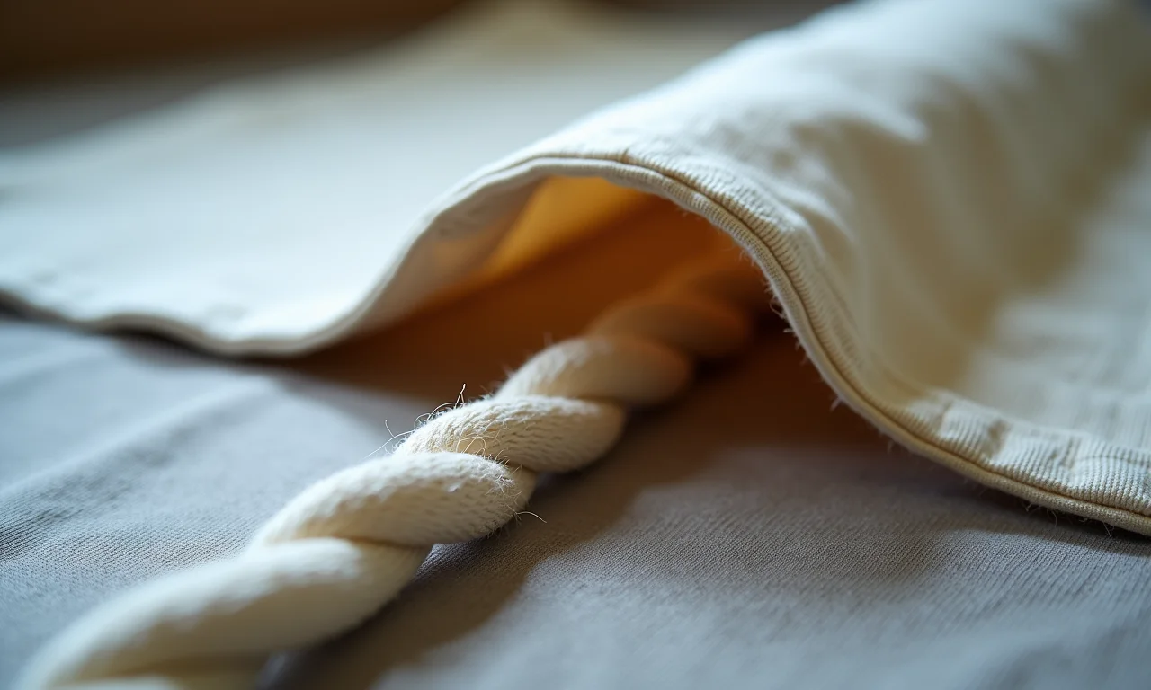 Preparando as extremidades da rede para as cordas.