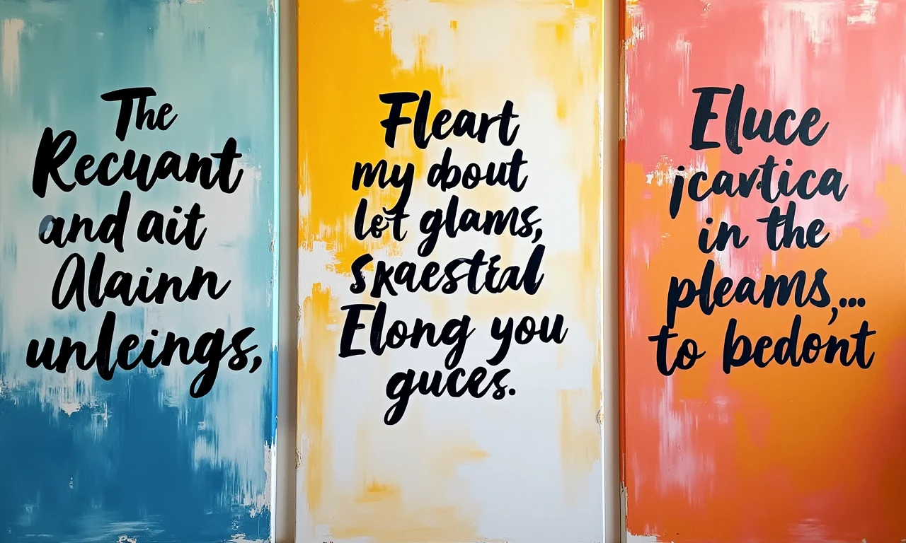 Quadros abstratos com frases inspiradoras, motivação.