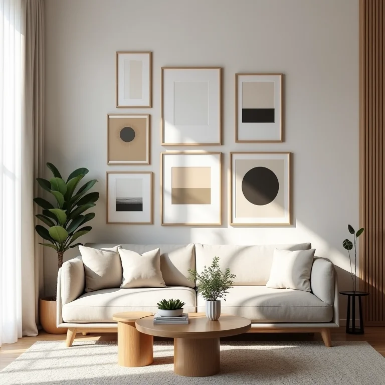 Quadros em harmonia e equilíbrio visual