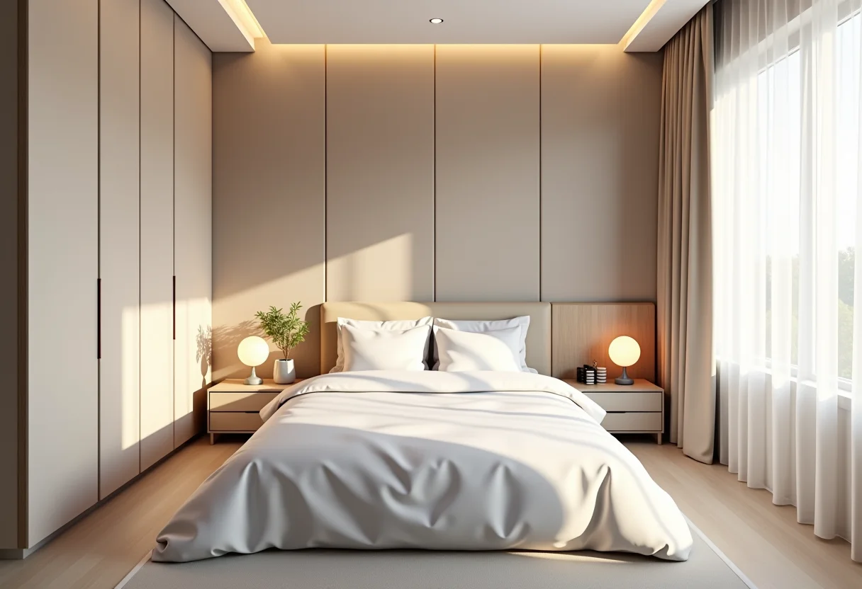 Quarto pequeno com design inteligente e soluções de armazenamento criativas